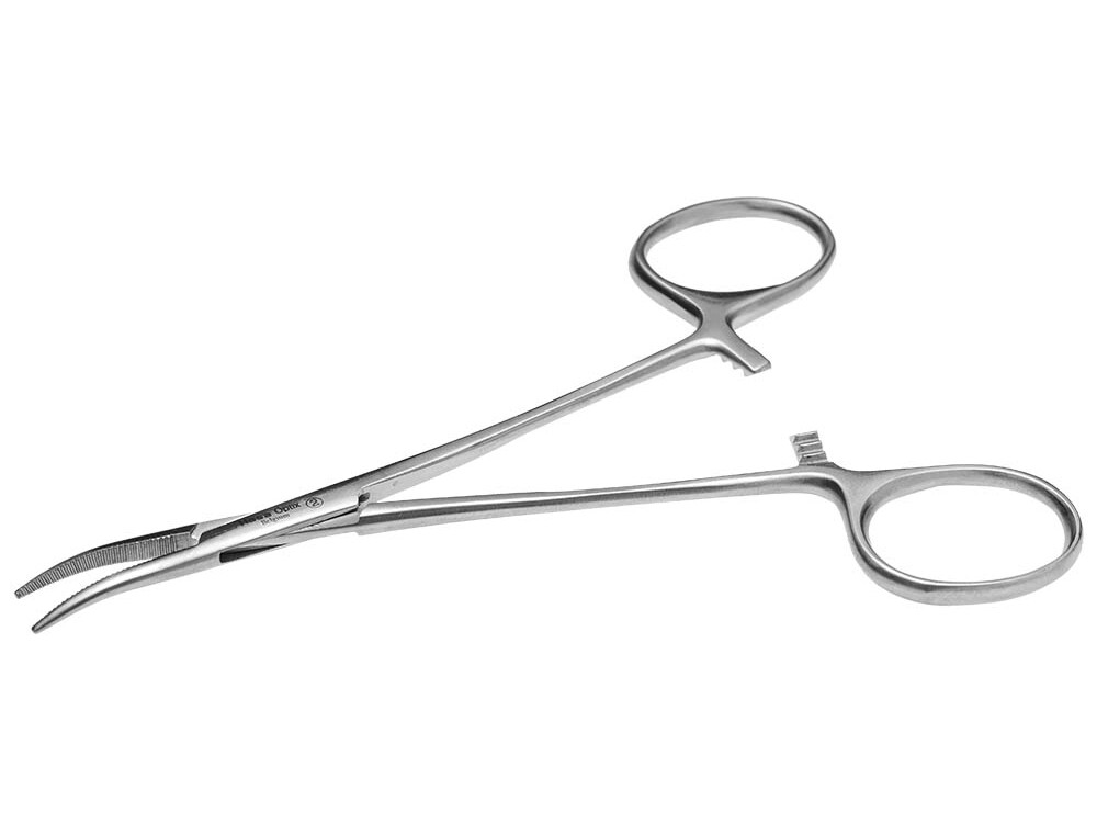 Mosquito Forceps Curved 20mm Serrated Jaws