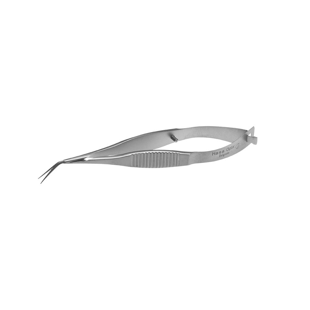 Vannas Capsulotomy Scissors Angled, Blunt Tips, Tip To Pivot Length 13mm, 90mm