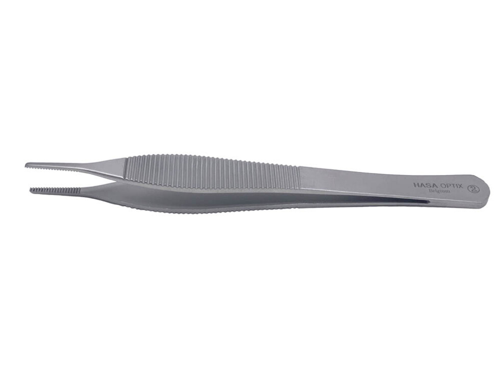 Adson Forceps NonToothed, Serrated Jaws Hasa Optix