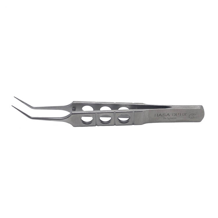 Lenticule Removal Forceps Serrated Jaws, Angled